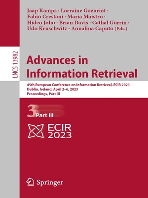 cover image of Advances in Information Retrieval